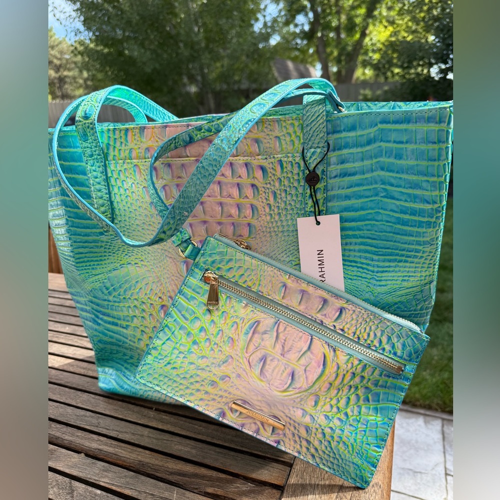 Brahmin Cotton Candy Ombre Melbourne Brook Tote NWT - Picture 6 of 9